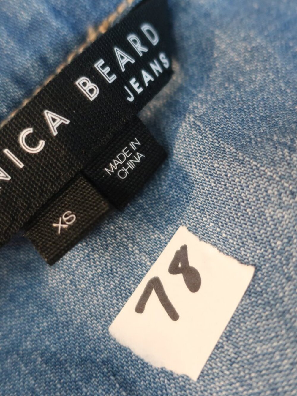 Womens Veronica Beard Jeans "Tivi" Blue Denim Button Down Top XS - Picture 8 of 8
